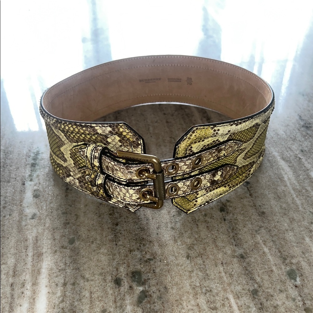 Burberry Snake Print Belt